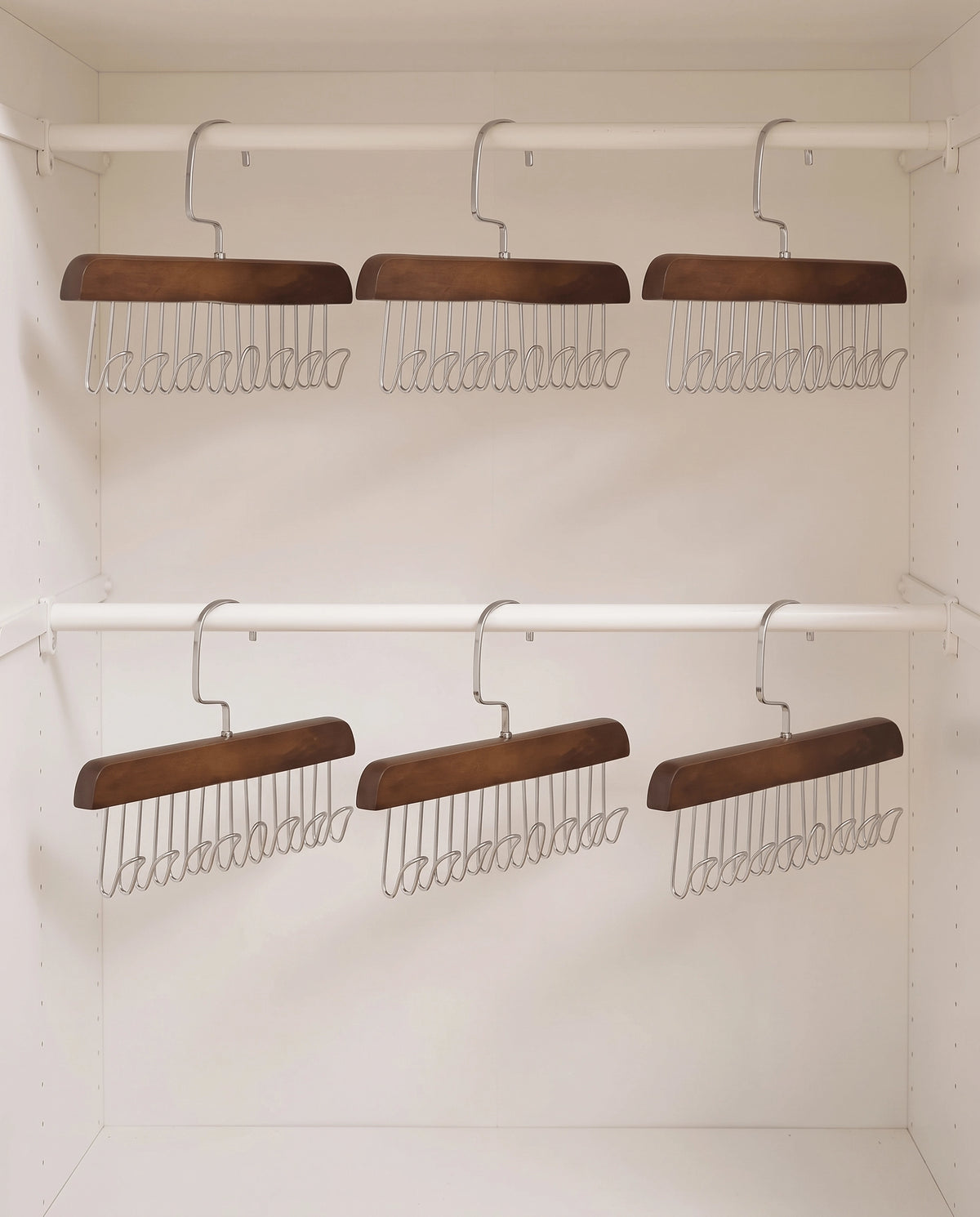 Wooden 8-Hook Closet Organizer Hanger