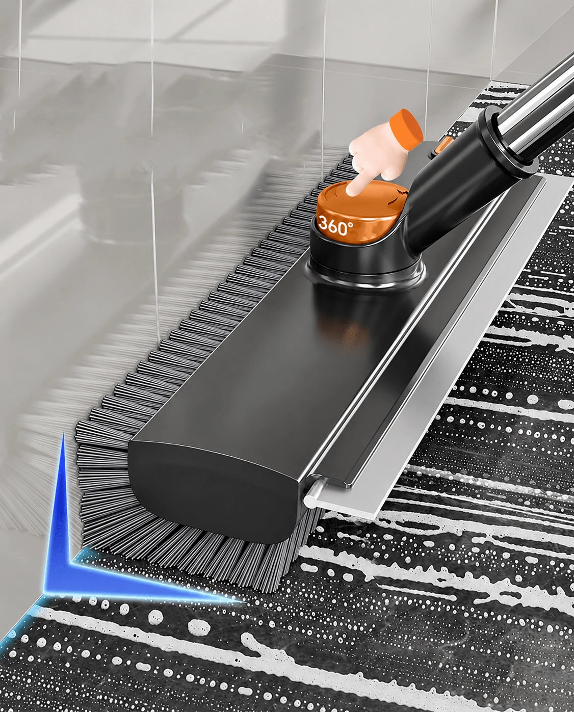 3 in 1 Floor Scrub Brush With Adjustable Long Handle