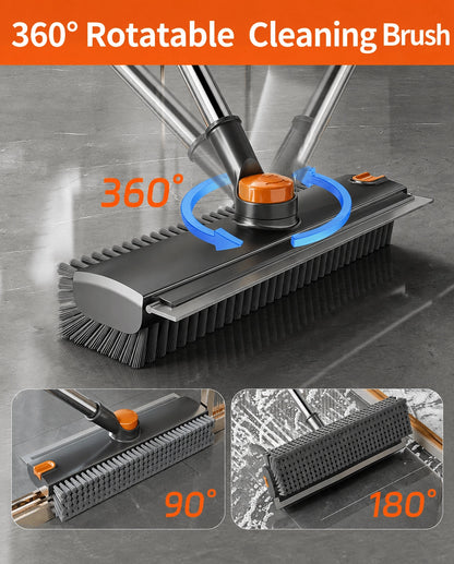 3-in-1 Floor Scrub Brush with Adjustable Long Handle
