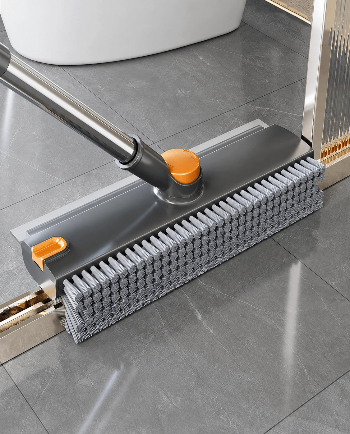 3-in-1 Floor Scrub Brush with Adjustable Long Handle