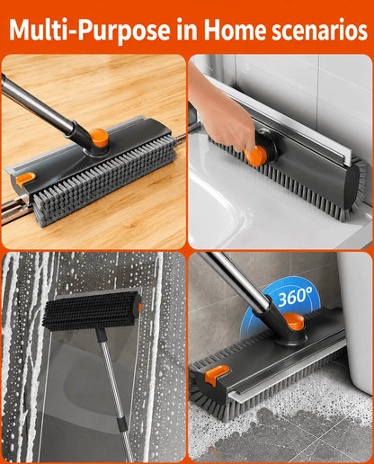 3-in-1 Floor Scrub Brush with Adjustable Long Handle