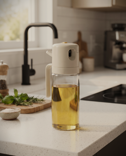 2-in-1 Olive Oil Sprayer & Pourer Bottle 550ml