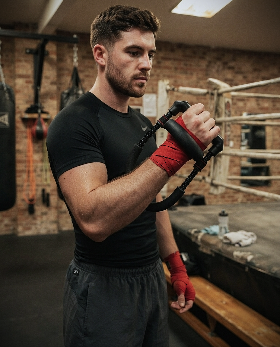 Adjustable Wrist & Forearm Strength Trainer with Resistance Spring