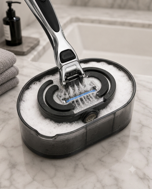 Manual Razor Cleaning Station & Shaver Rinser Cup