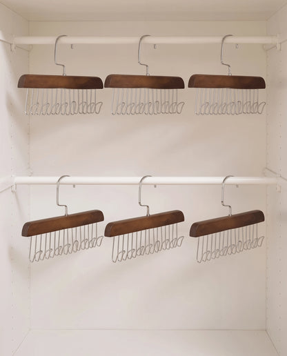 Wooden 8-Hook Closet Organizer Hanger