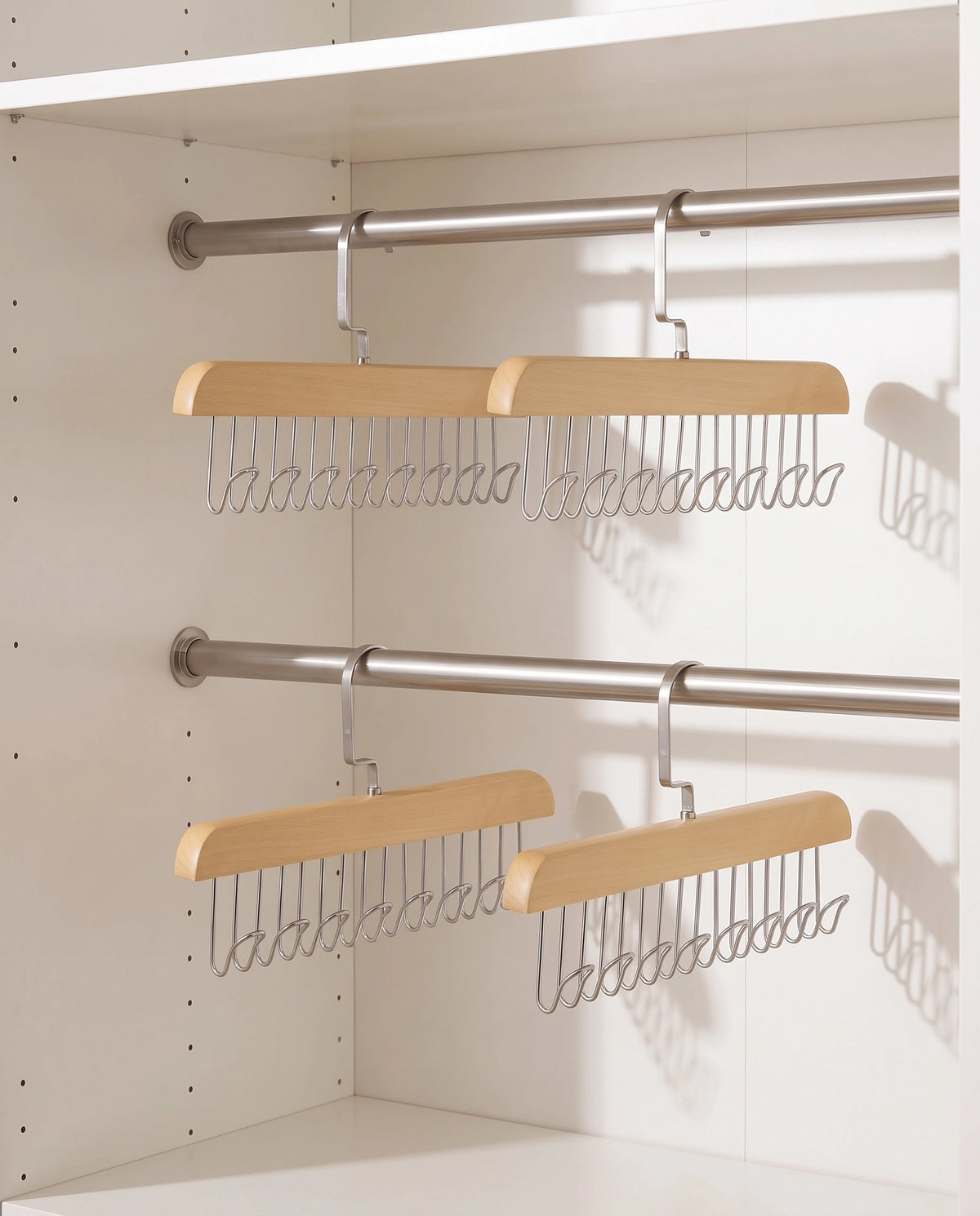 Wooden 8-Hook Closet Organizer Hanger