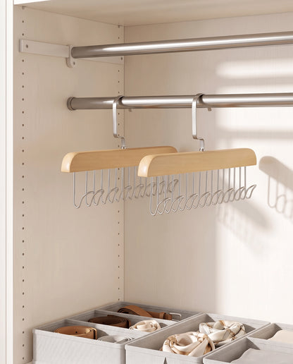 Wooden 8-Hook Closet Organizer Hanger