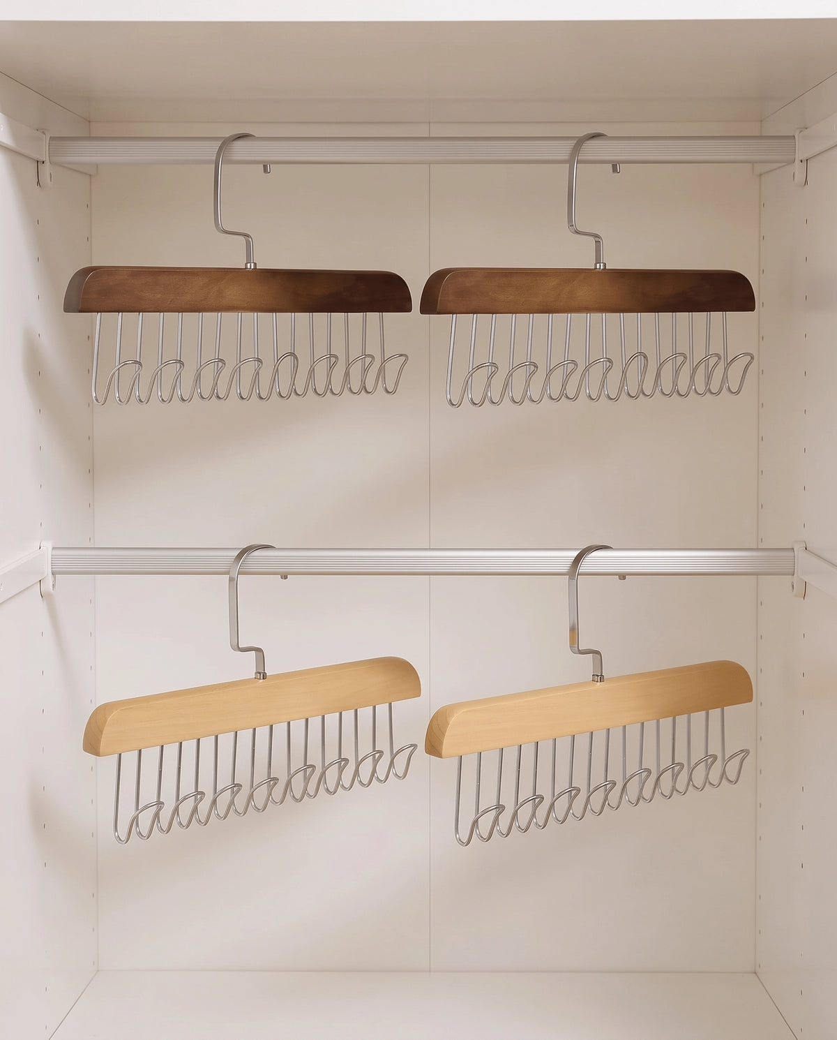 Wooden 8-Hook Closet Organizer Hanger