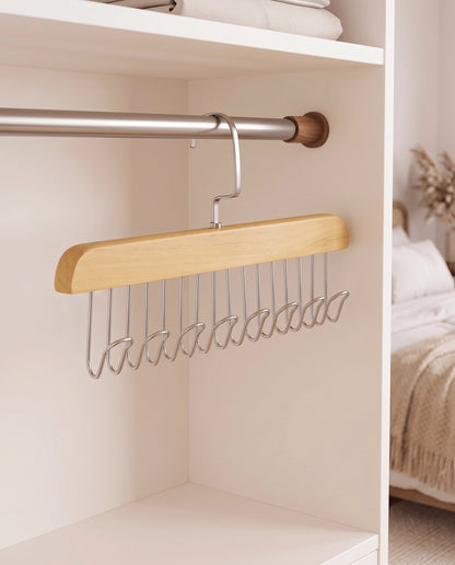 Wooden 8-Hook Closet Organizer Hanger